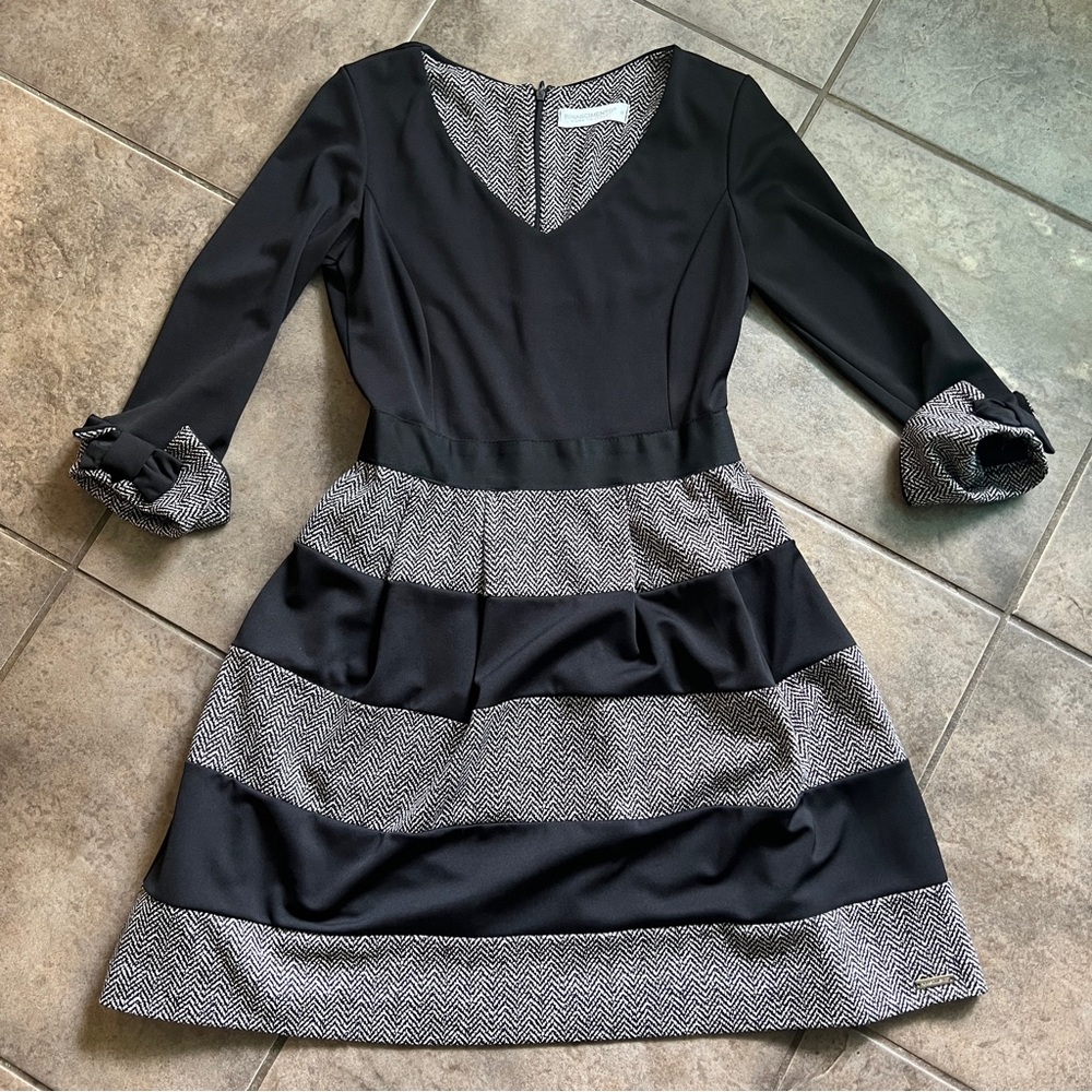 Rinascimento Striped Quarter Sleeve Dress